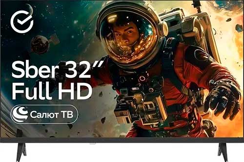 Детальная картинка товара «sber sdx 32f3112 fhd smart tv салют»